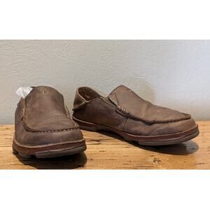 OluKai Moloa Slip-On Ray/Toffee Loafer Shoes Mens Size 8